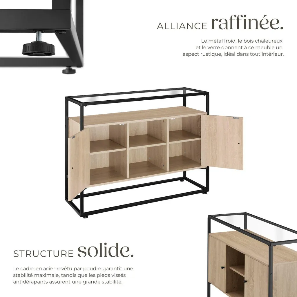 Buffet Oldham 100 cm - Solution pour Gagner de la Place avec Style