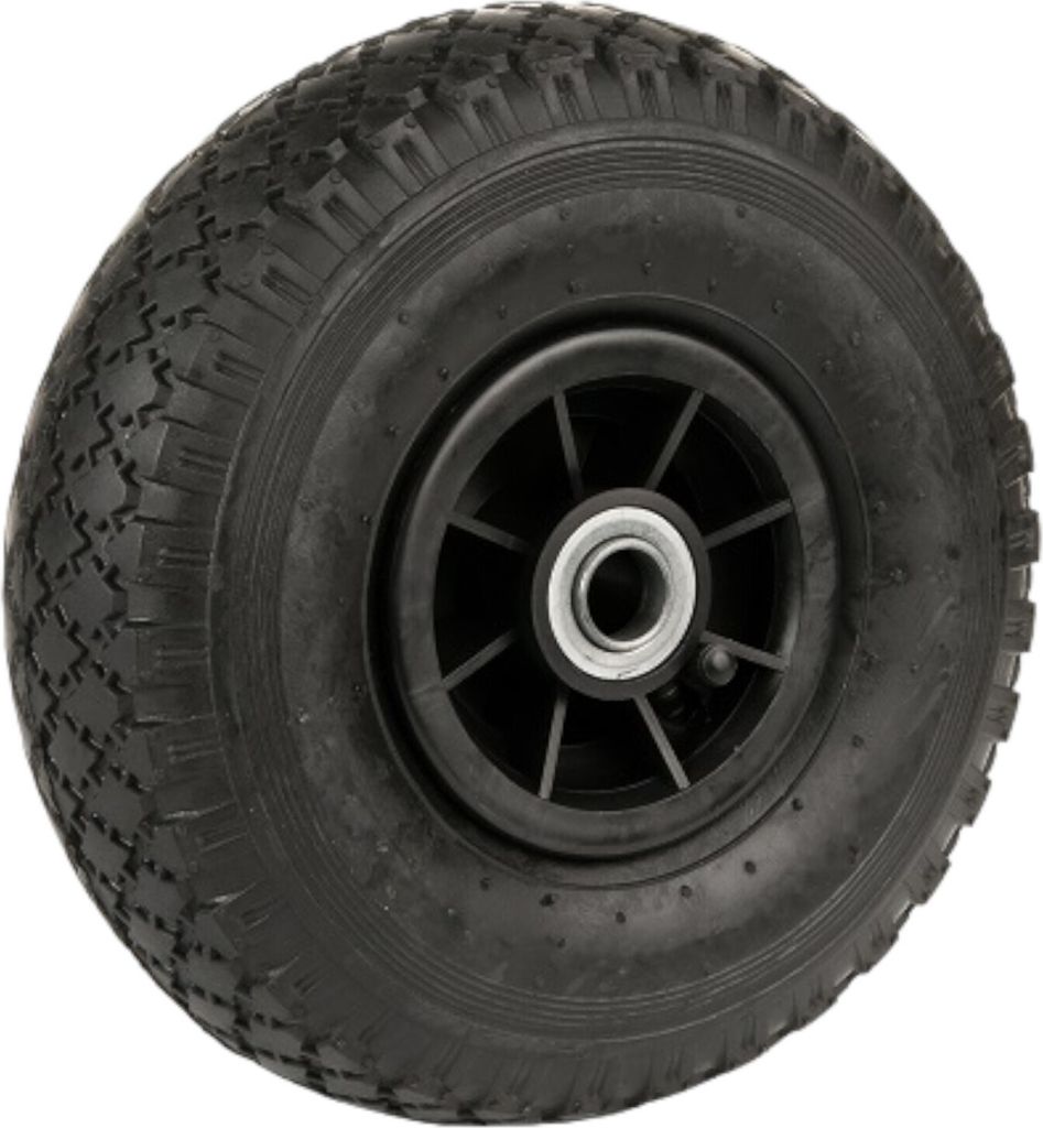 DOMINO Pneumatische Rad für Schubkarre 3.00-4 | Schubkarrenrad Stahlrad Vollgummi Durchmesser 260 mm Tragkraft 150kg | Ersatzrad Gummirad | Schubk...