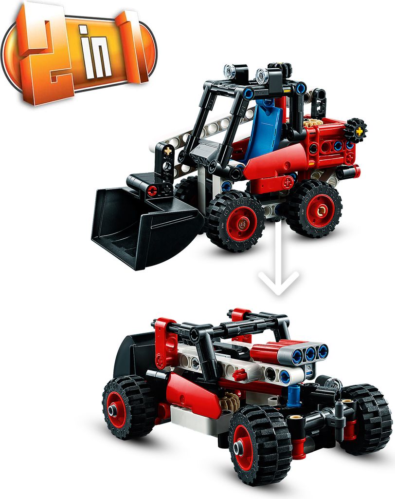LEGO 42116 Technic Kompaktlader, Bagger - Hot Rod, 2-in-1 Produktbild 4