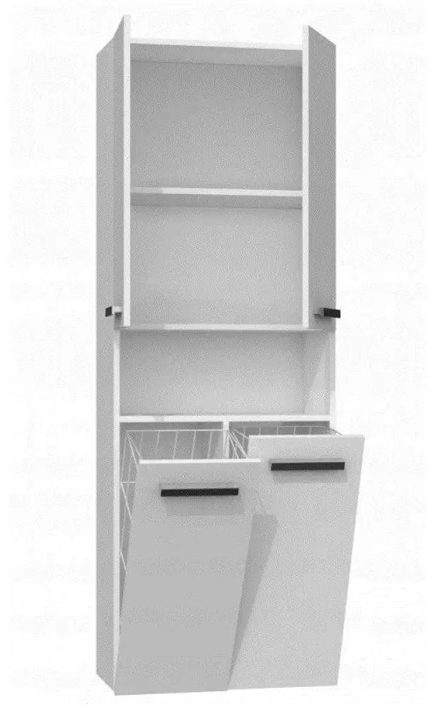 Armoire de salle de bain Topeshop NEL 2K DK BIEL Blanche Image du produit 