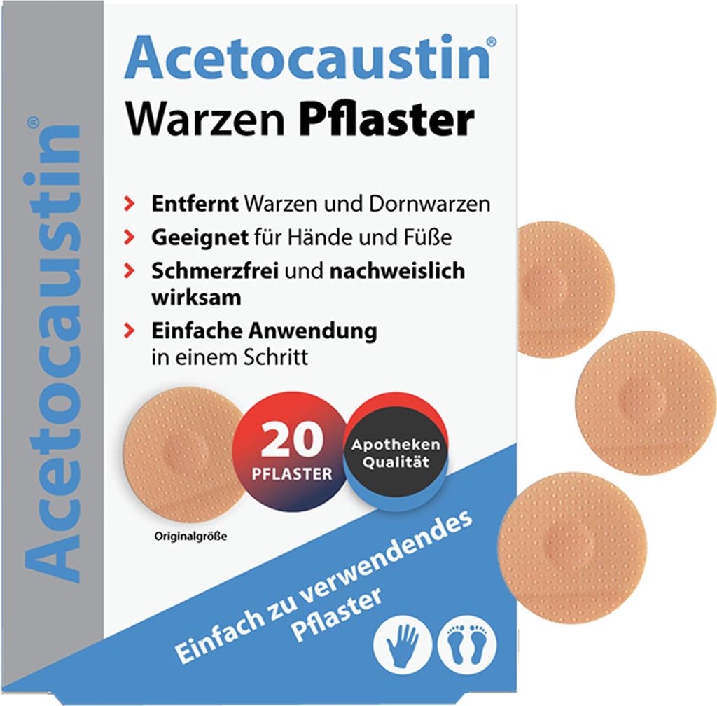 Acetocaustin Warzenpflaster, 20 St. Pflaster Produktbild 