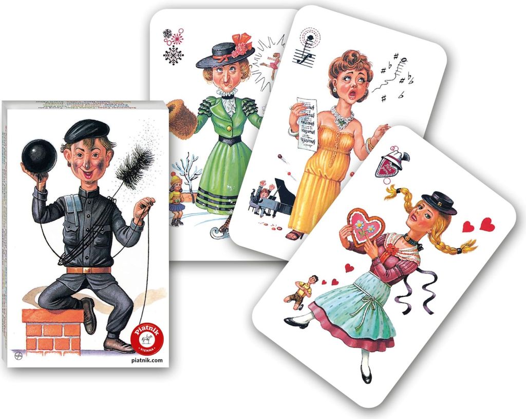 Piatnik 4278 - Kartenspiel Schwarzer Peter - Nostalgiebilder, Schwarz, medium