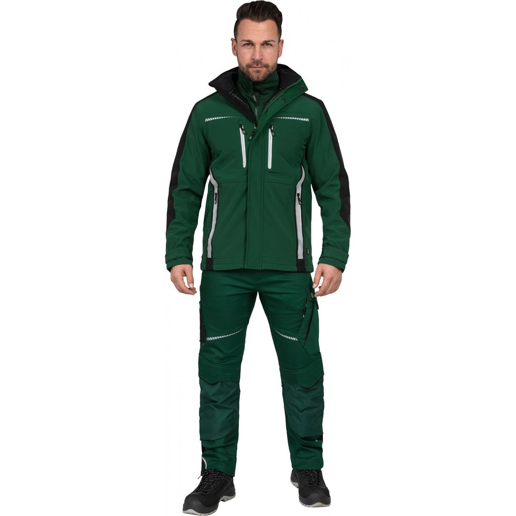 Arbeitsjacke Softshell Jacke grün/schwarz Größe XS