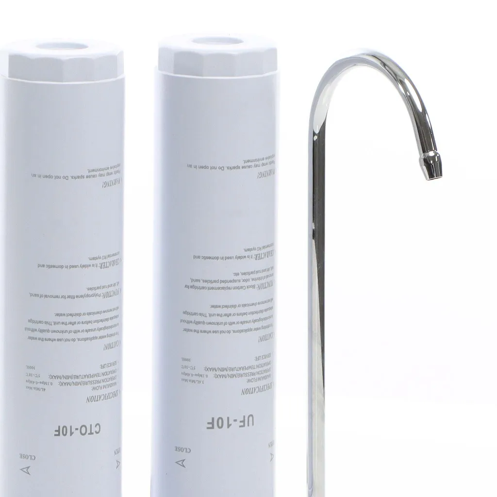 Filtre à eau charbon actif et sédiments 210 l/h avec kit robinet - 8