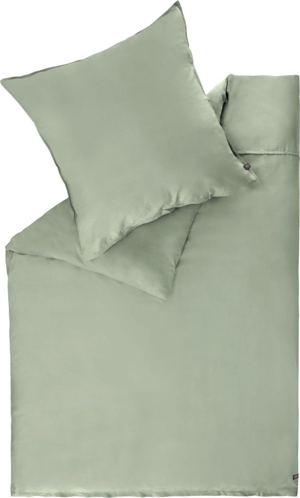 SCHÖNER WOHNEN-Kollektion Satin Bettwäsche PLAIN Grün 200 x 200 cm