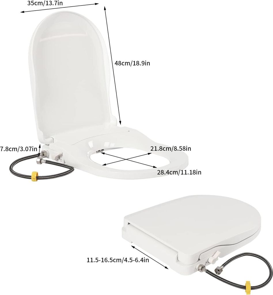 D-Form WC Sitz Nicht elektrisch Toilettensitz mit Produktbild 4