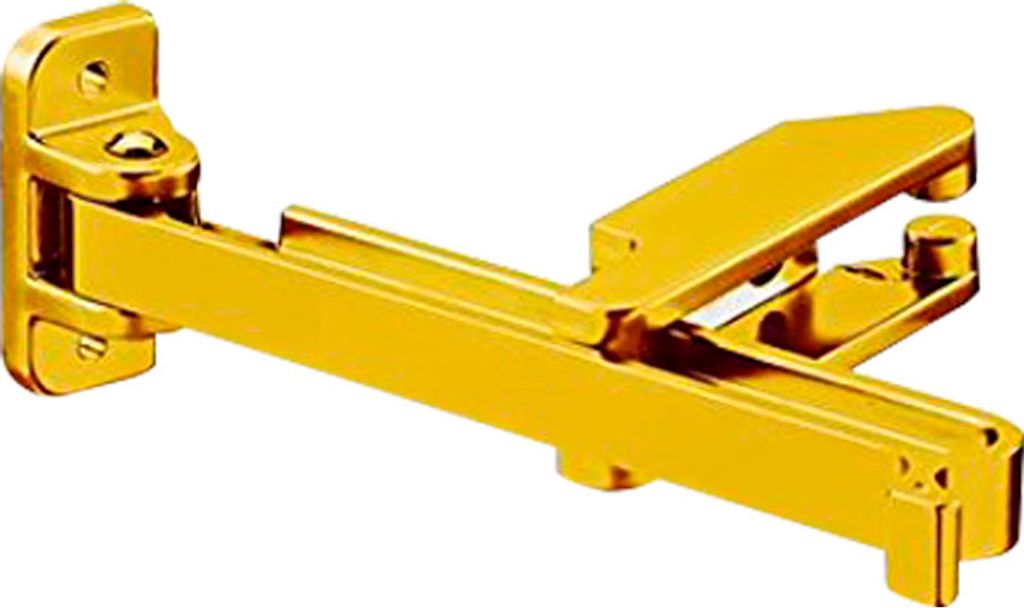 Riegel mit Sperrbügel Einbruchschutz mattgold lackiert Tür-Zusatzschloss
