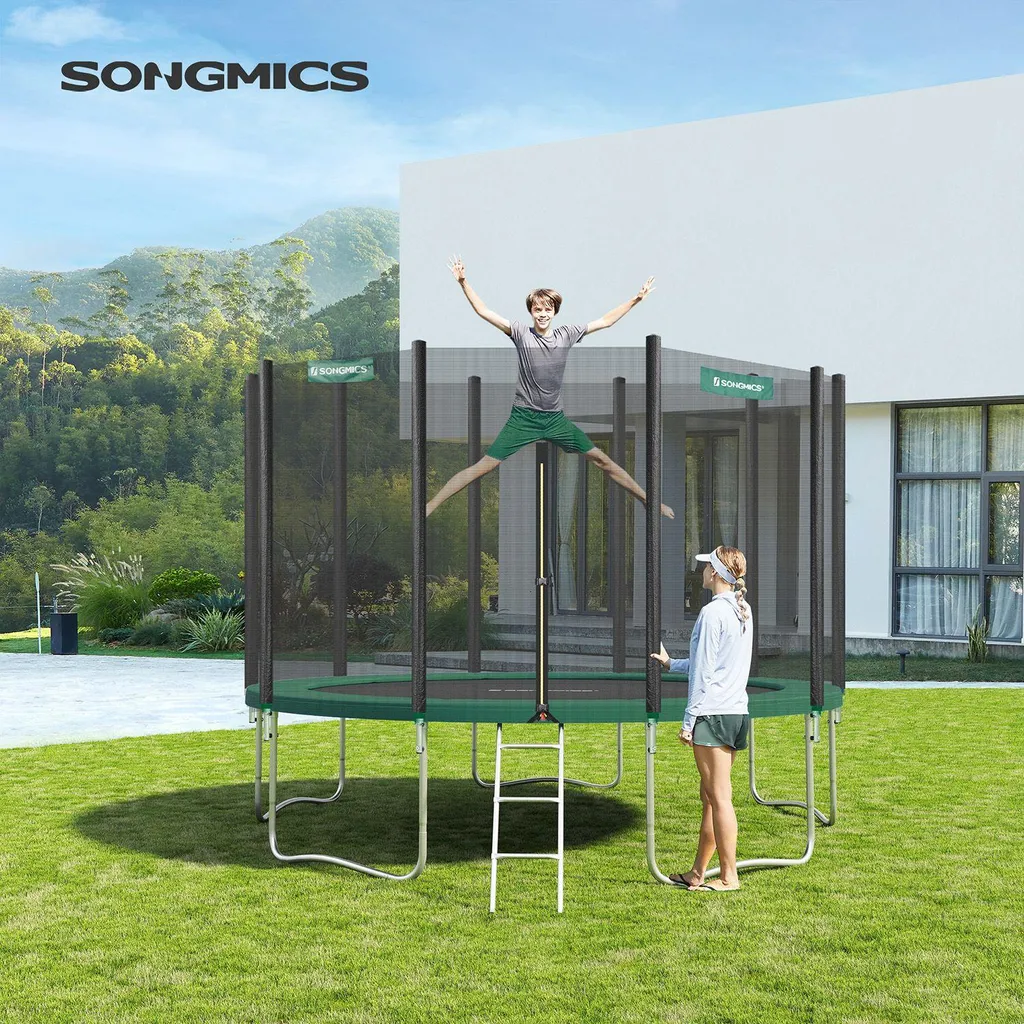 Coussin de protection pour trampoline avec kit de fixation indéchirable