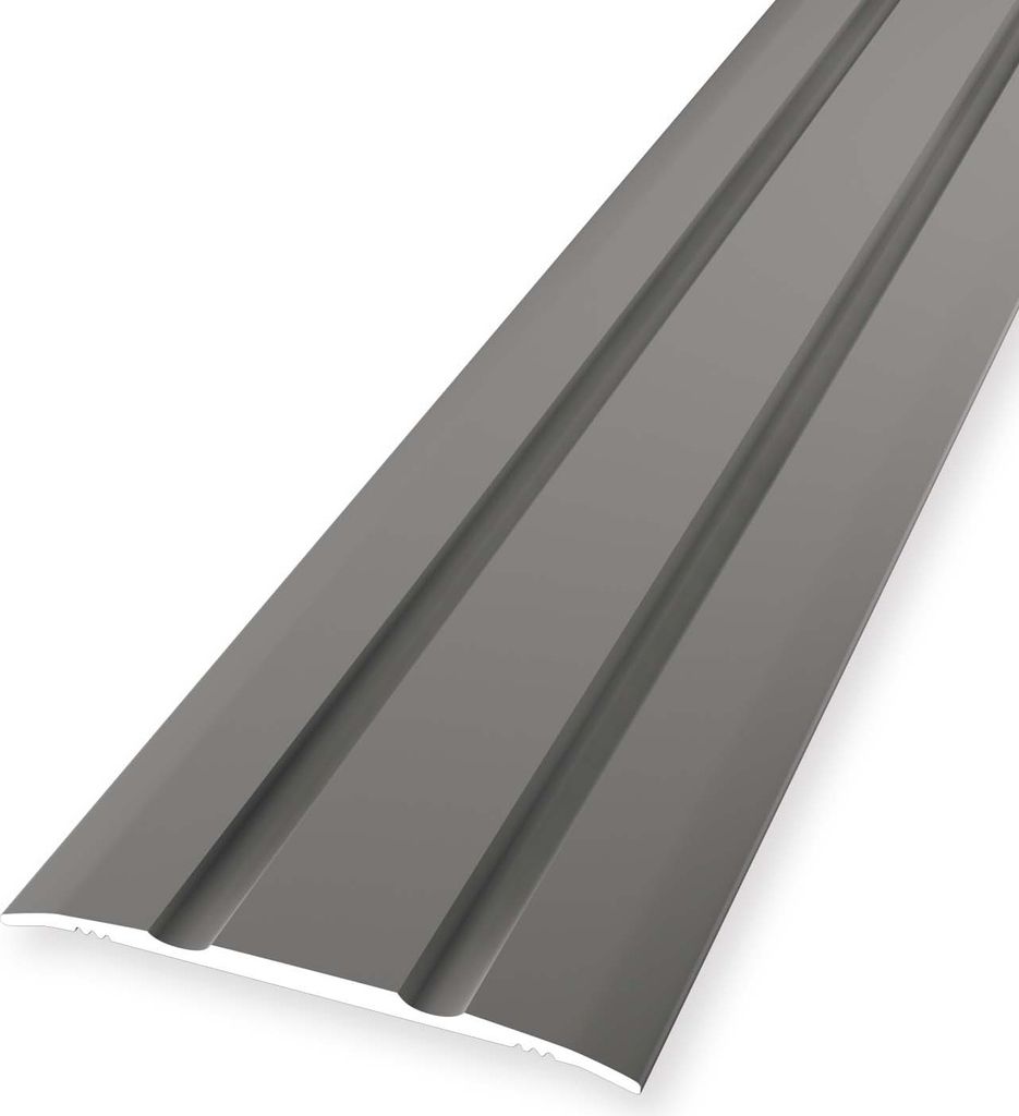 Übergangsschiene 2.5 x 38 x 1000 mm Übergangsprofil Übergangsleiste Aluminium eloxiert Geriffelt Selbstklebend Edelstahl Küberit