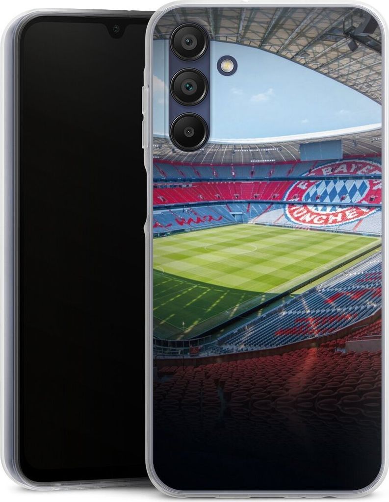 DeinDesign Handyhülle für Samsung Galaxy A15 5G Silikon Hülle Case Smartphone Schutzhülle FC Bayern München FCB Stadion