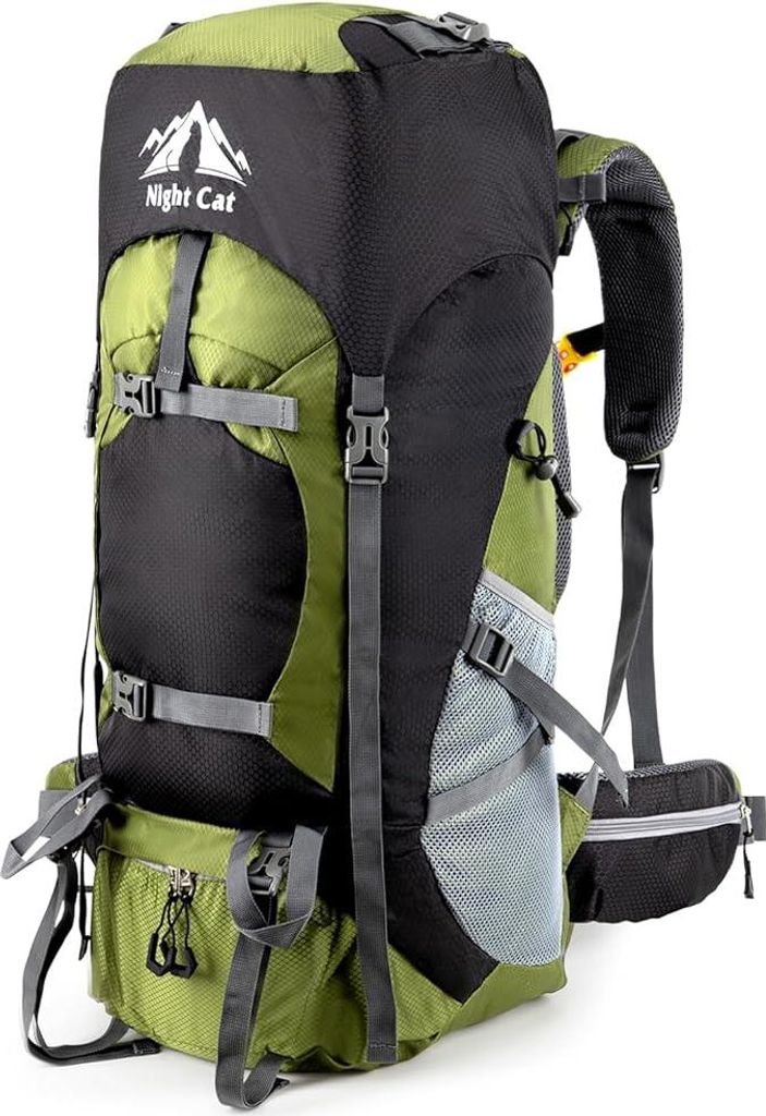 Wander-Rucksack 70L Trekkingrucksack Reisrucksack Herren Damen Atmungsaktiv für Camping Trekking Bergsteigen Klettern Radreisen