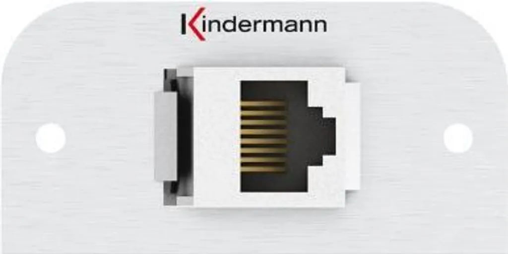 Prise RJ-45 Kindermann 7441000526 en aluminium brossé anti-corrosion
