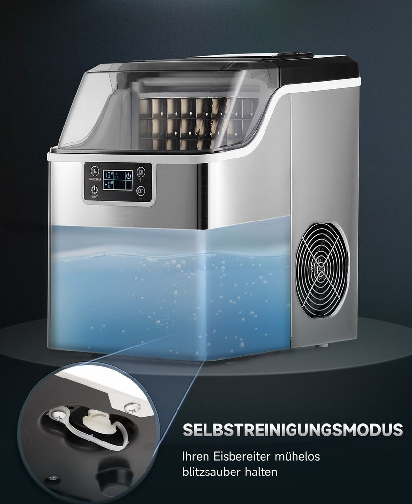 Preenex 3,2L Eiswürfelbereiter 22 kg/24H Eismaschine Produktbild 6