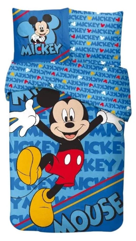 Obliečka na posteľ Mickey Mouse, modrá, jednolôžková – 140 Obrázok produktu 