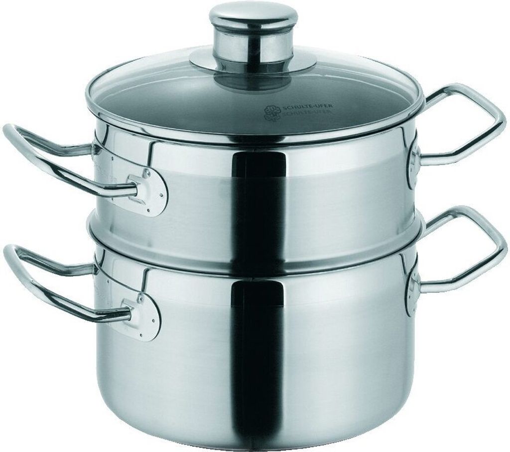 Schulte-Ufer Alles-Dämpfer Profi-Line i, Dampfgarer, Dampftopf, Edelstahl 18/10, 20 cm, 0128-20 i