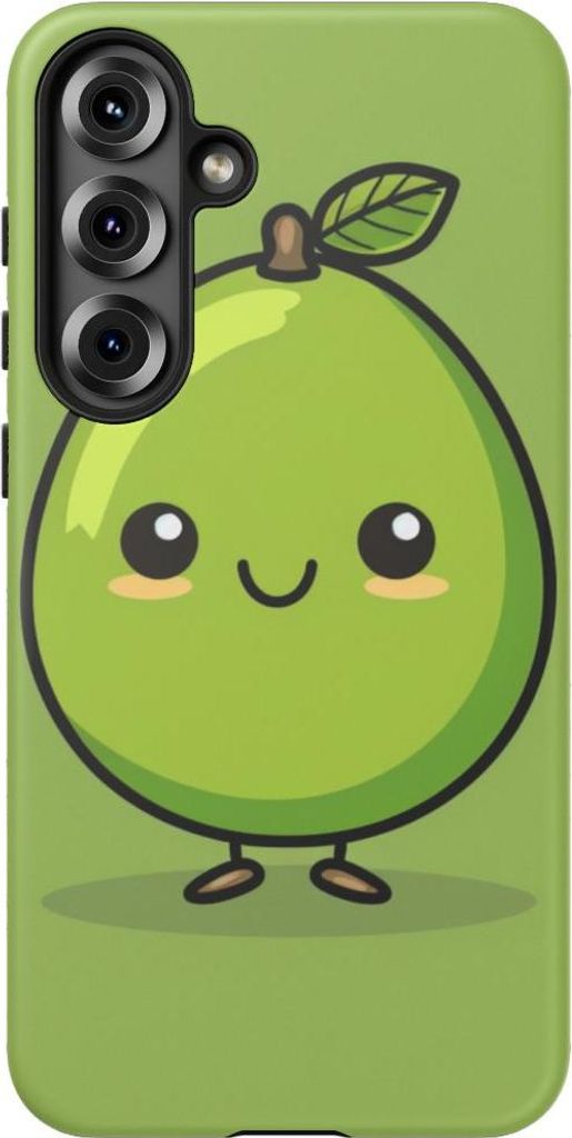 Niedliche Cartoon-Avocado im minimalistischen Stil – Hülle Kompatibel mit Samsung Galaxy S25 Plus