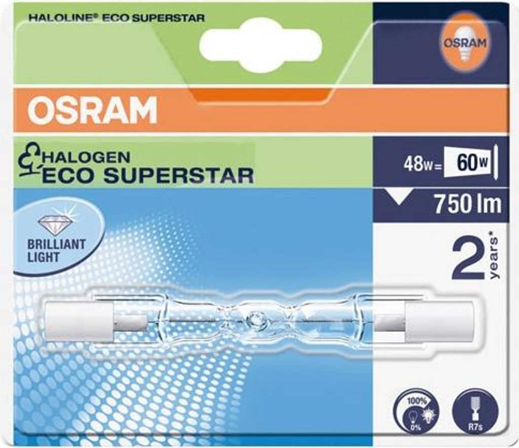 Bâton halogène Osram Haloline  48W 230V R7s Image du produit 