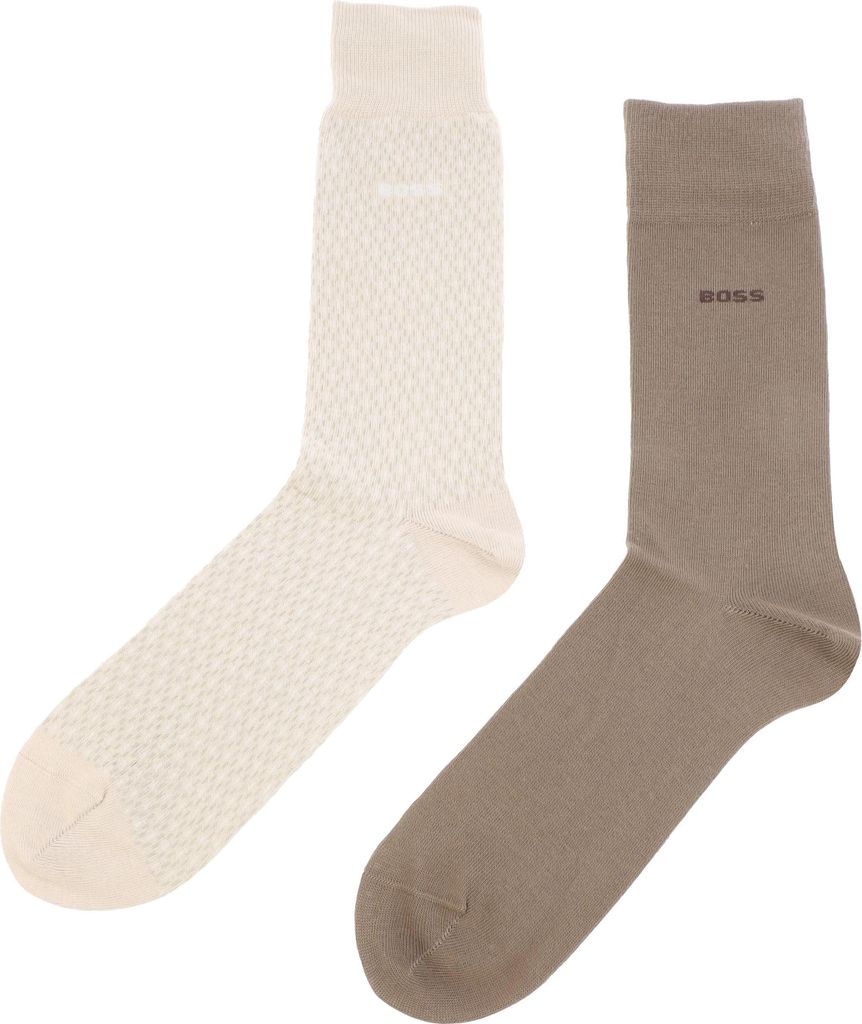 Boss - Socken für Herren, Mini (2er-Pack) GT11584 (38,5 EU - 42 EU) (Beige)