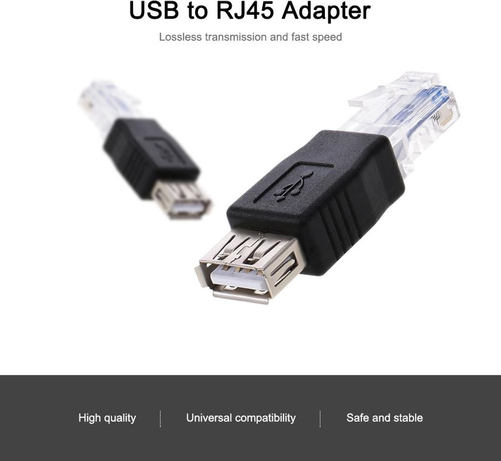 USB-zu-RJ45-Adapter, USB2.0-Ethernet-Buchse, Stecker Produktbild 