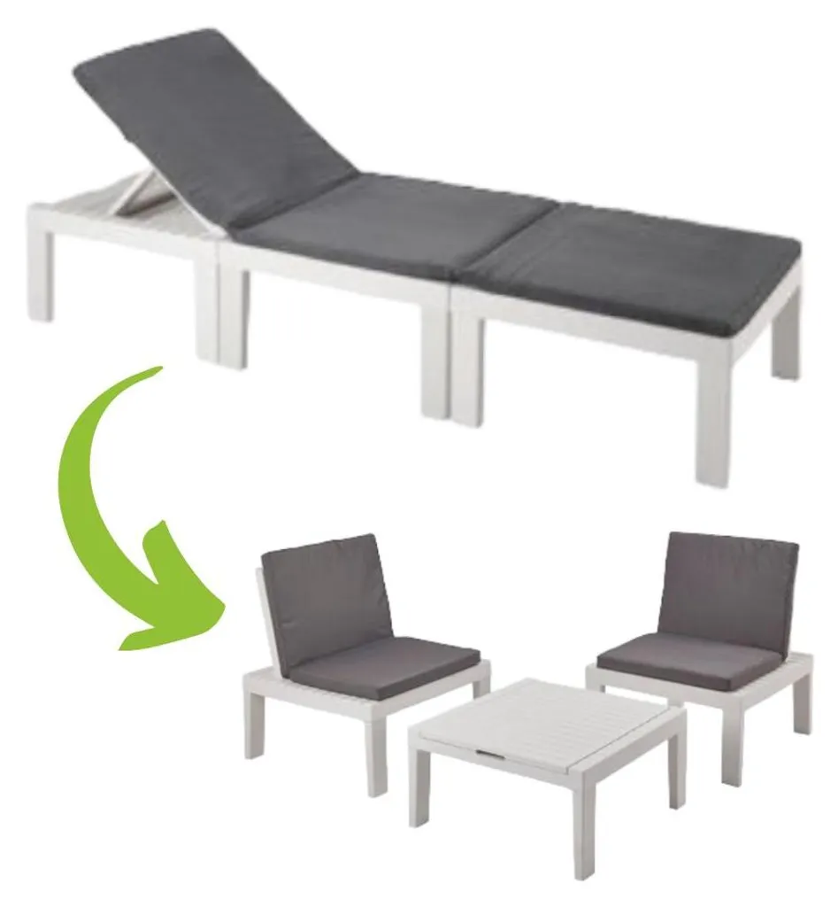 Gagnez de la place avec ce lit 3 en 1 multifonctionnel en résine robuste