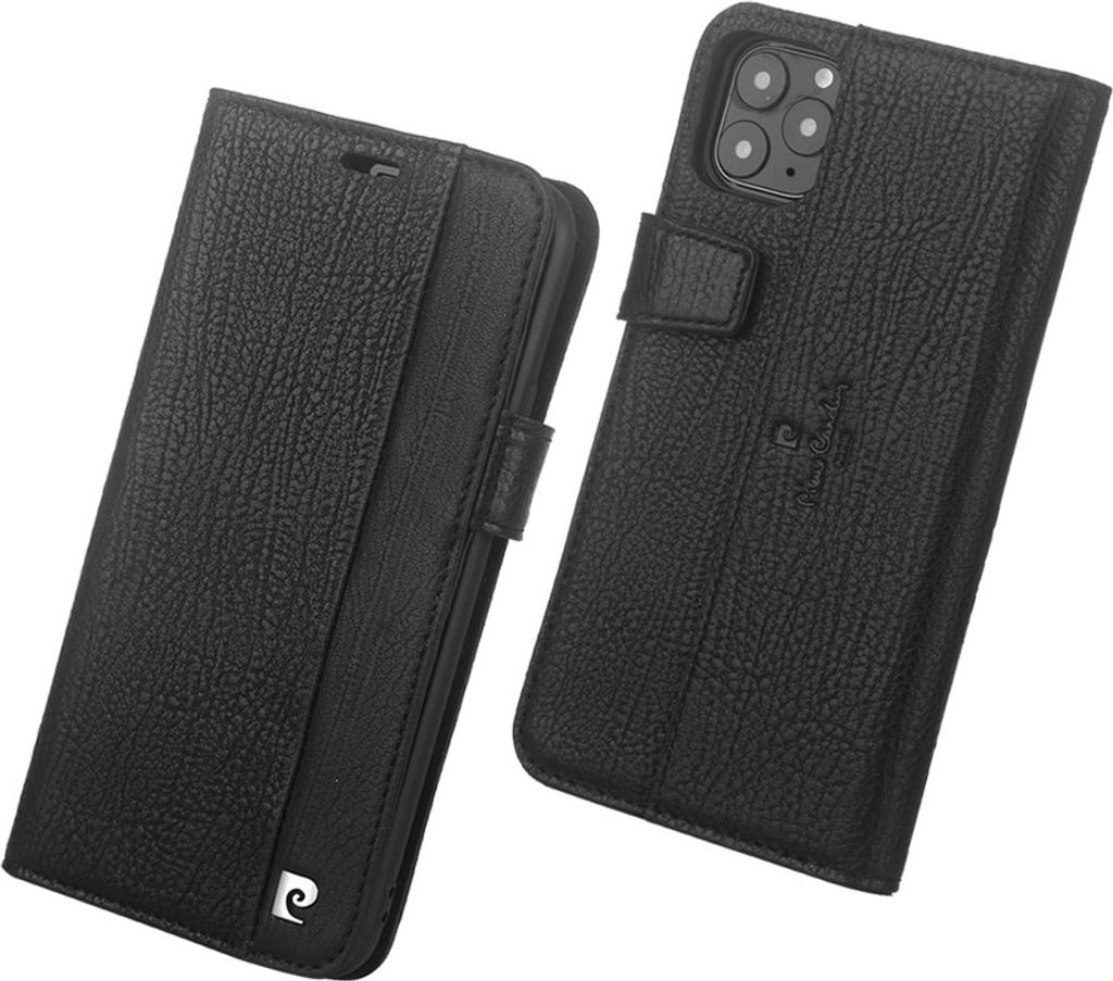 Pierre Cardin Apple iPhone 11 Pro Black Book type case - Genuine Leather