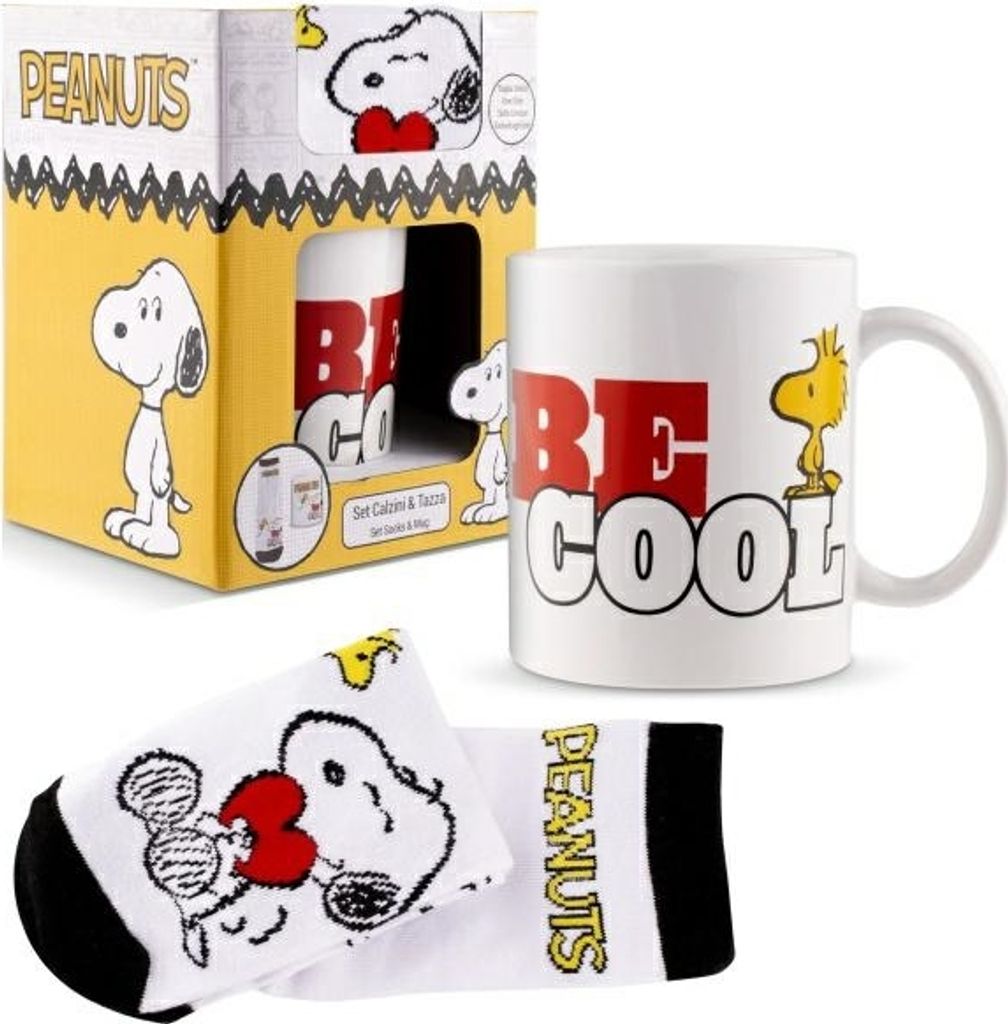 Coriex Peanuts Geschenk Set - Becher Mit Socken Set1 10744