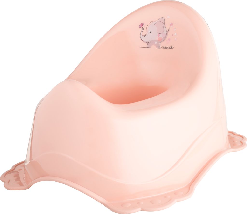 Kinder-Töpfchen Babytopf Potty WC/Klo mit Antirutsch peach rose Toilettentrainer