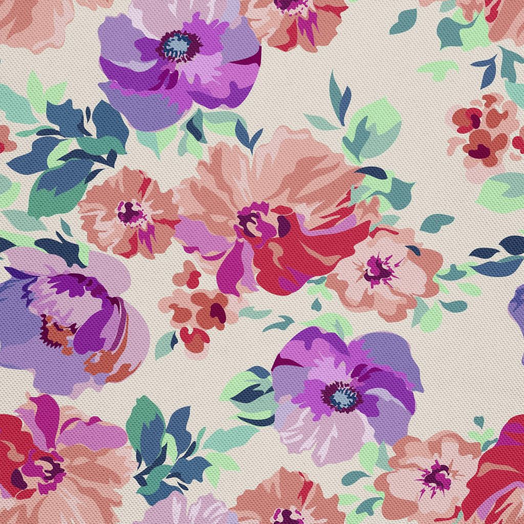 OUTDOOR DEKOSTOFFE OXFORD - Motiv aquarell blumen I DX109 Produktbild 