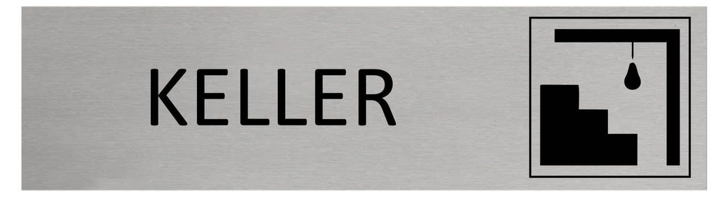 CombiCraft Aluminium Türschild Keller 165x45mm mit 3M-Tape Produktbild 