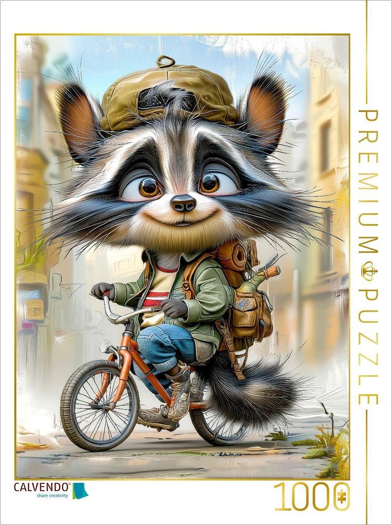 CALVENDO Puzzle He, mein Rad und ich machen mal ́ne Tour | 1000 Teile Lege-Größe 64x48cm Foto-Puzzle für glückliche Stunden