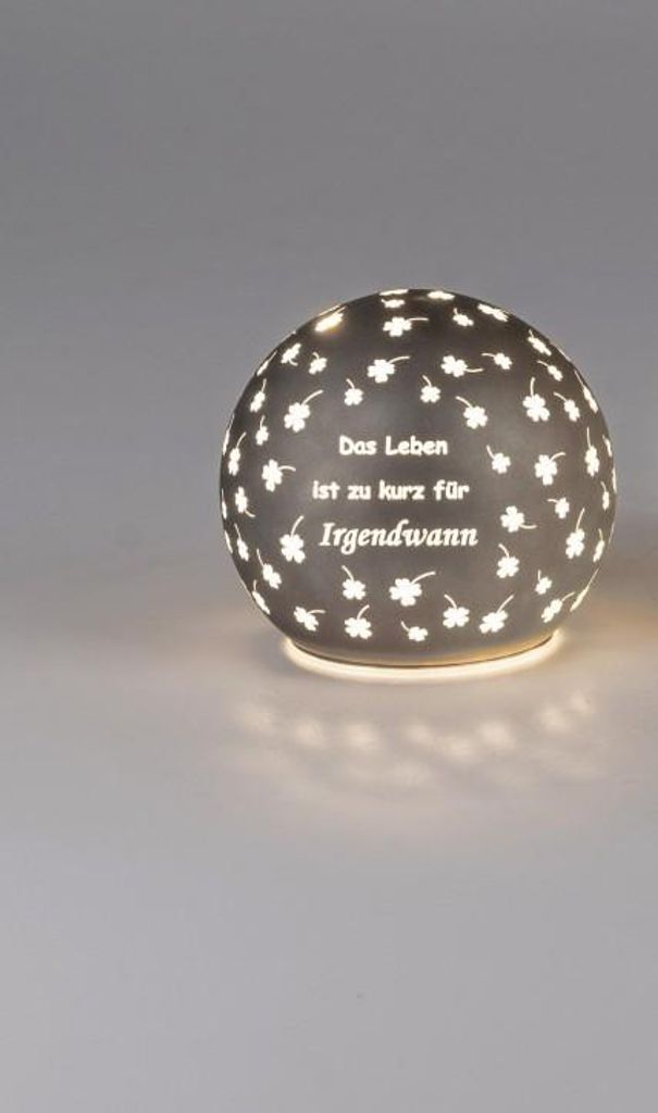formano 1 Stück  Deko-Licht Kugel braun mit LED-Licht + Produktbild 