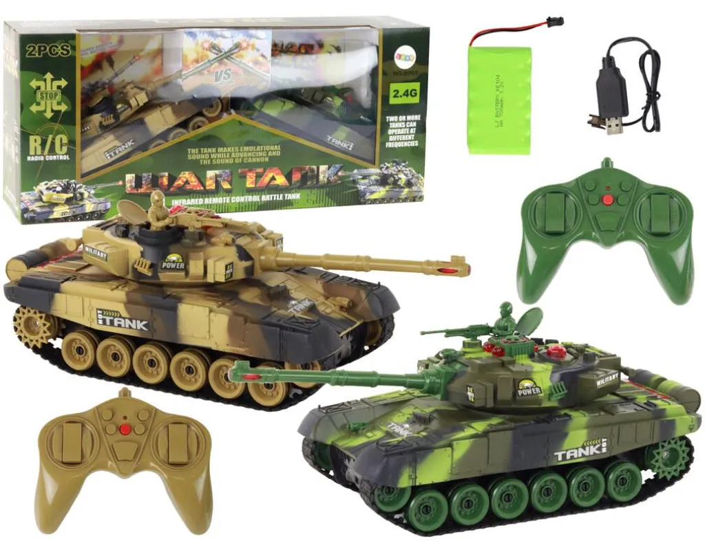 Kit de chars de combat RC Battle pour duel parent-enfant en intérieur