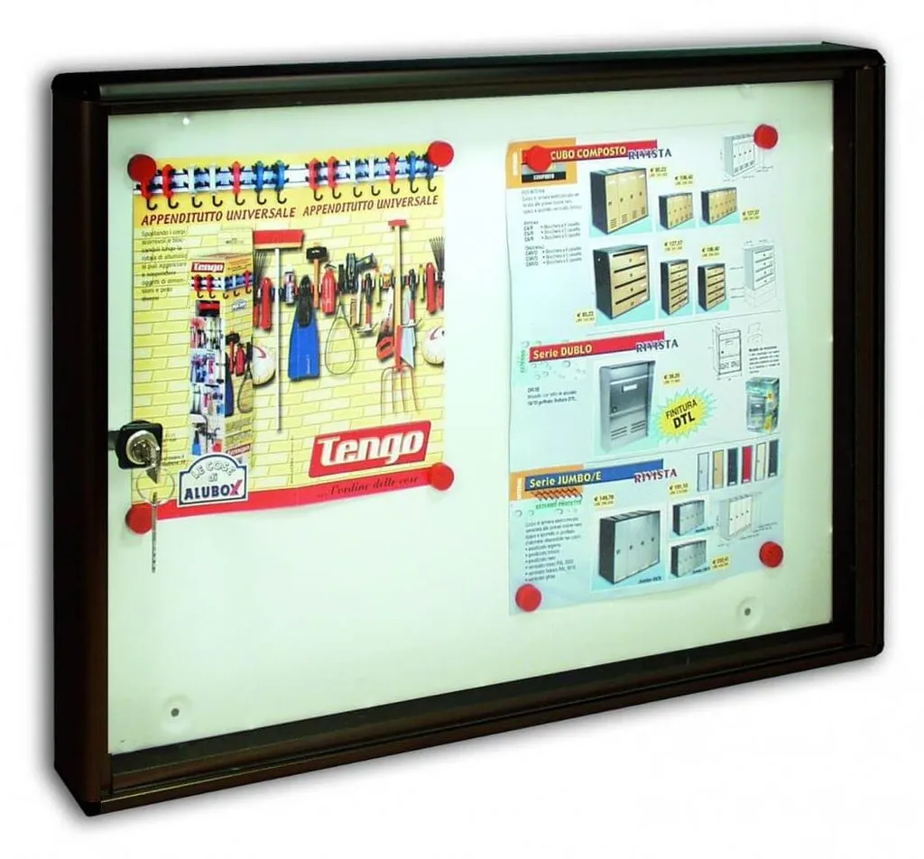 Vitrine d'affichage murale finition fonte 55x40 cm serrure de sécurité