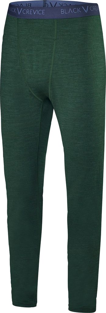 BLACK CREVICE - Herren Merino Ski- & Sportunterhose I Temperaturregulierend | Farbe: Grün | Größe: XXL