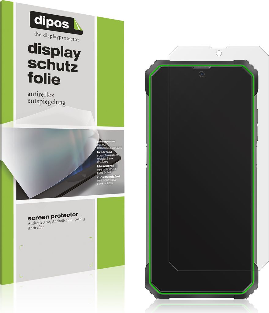 2x Schutzfolie für Blackview BV8800 matt Displayschutzfolie Folie Display Schutz dipos