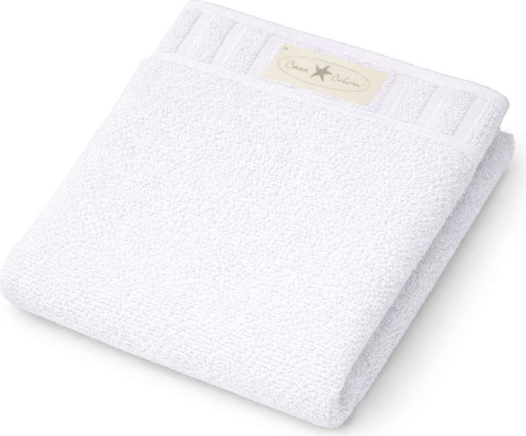 Casa Colori Frottier Handtuch 50x100cm 50 x 100 cm weiß Hohe Farbbrillanz, Einfache Pflege