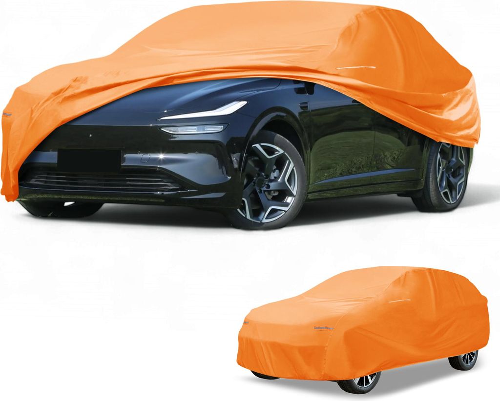 1 Stk. Universal Autoabdeckung Wasserdicht Alle Wetter Automotive Outdoor Anti-UV Sonnenregen Schutz Vollabdeckung 190T-PU Orange Passend für SUV ...
