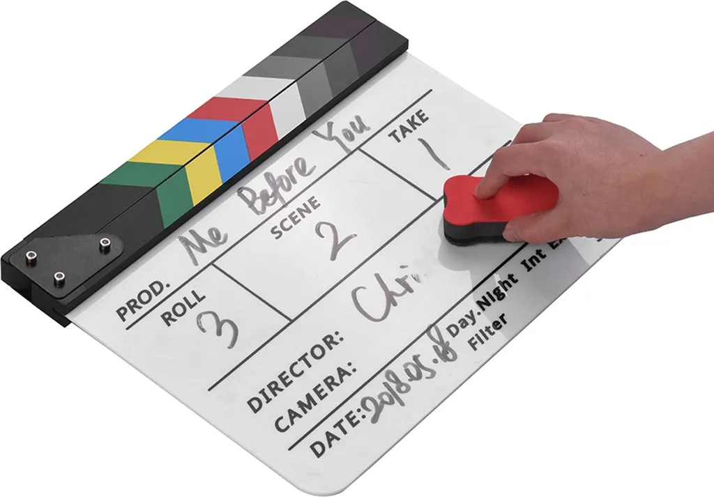 Clap Cinéma Effaçable Facilement - Synchronisation Vidéo Pro sans Traces - 4