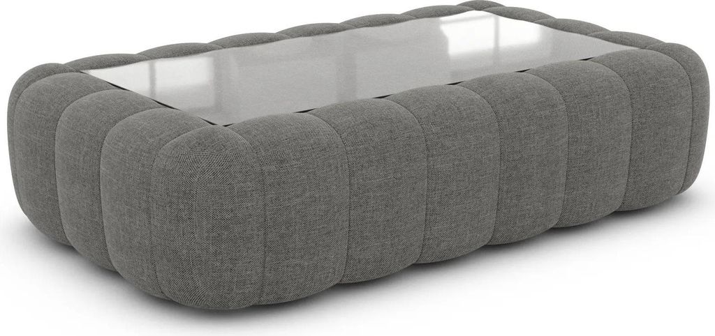 Strukturstoff Couchtisch Rectangle Valora Grau