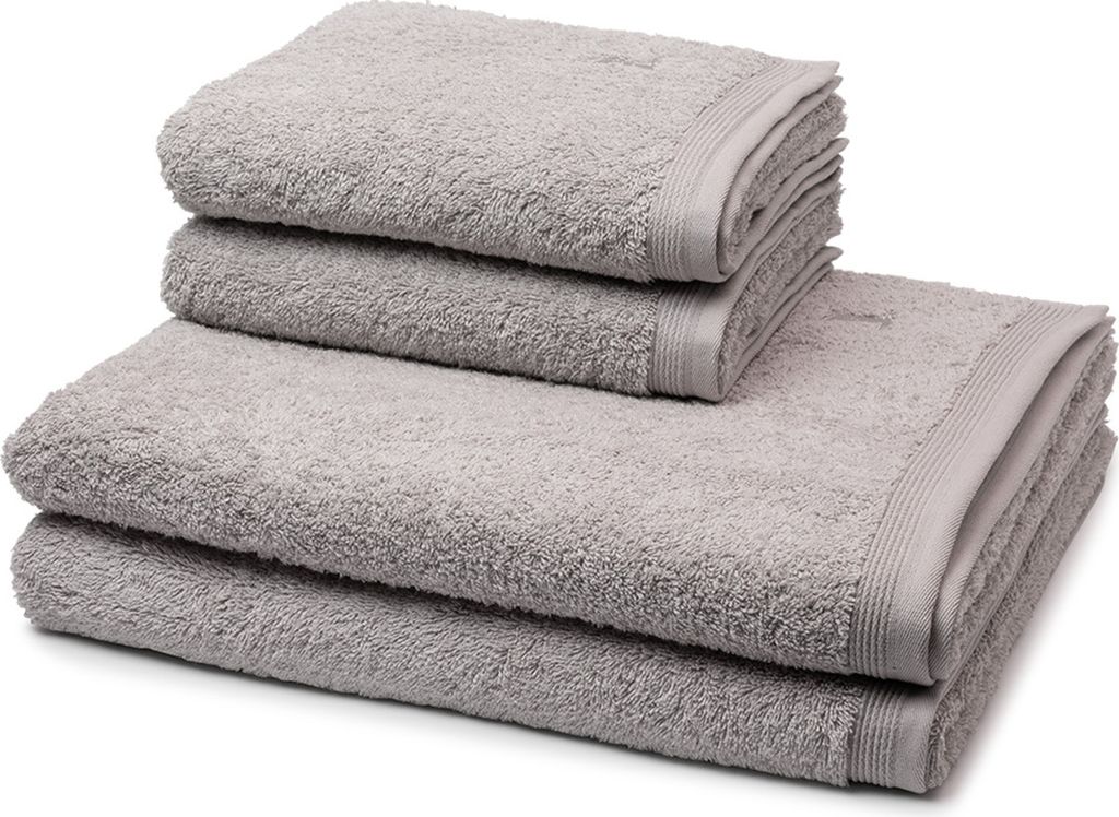 Möve Superwuschel 2 X Handtuch 2 X Duschtuch im Set Extraweiches Handtuch, Aus 100% hochwertiger Baumwolle, Mit eingesticktem Markenlogo