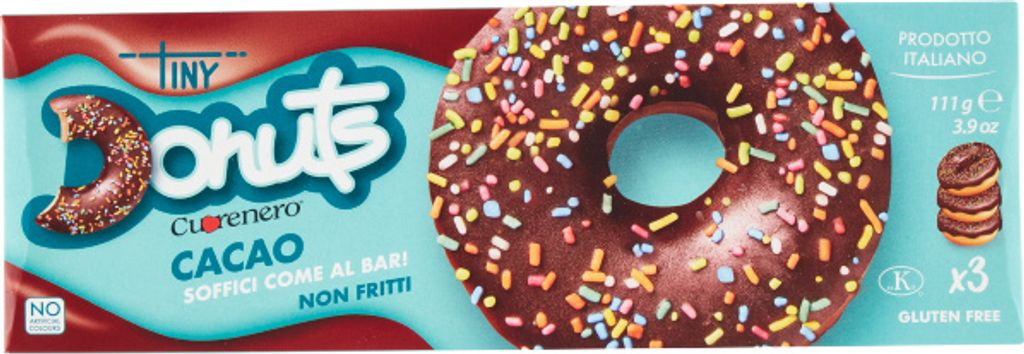 Cuorenero Kakao-Schokoladen-Donuts 111g - Tiny Produktbild 