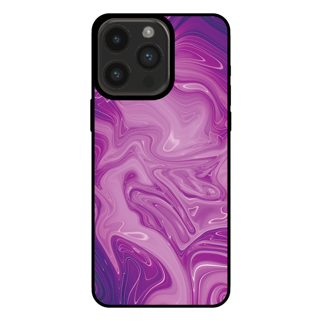 Smartphonica Handyhülle für iPhone 14 Pro Max mit Marmordruck - TPU-Hülle mit Marmor-Design - Lila