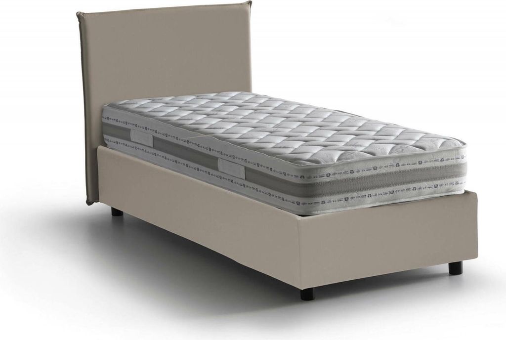 Einzelbett Dargill, Containerbett mit Kunstlederbezug, 100% Produktbild 