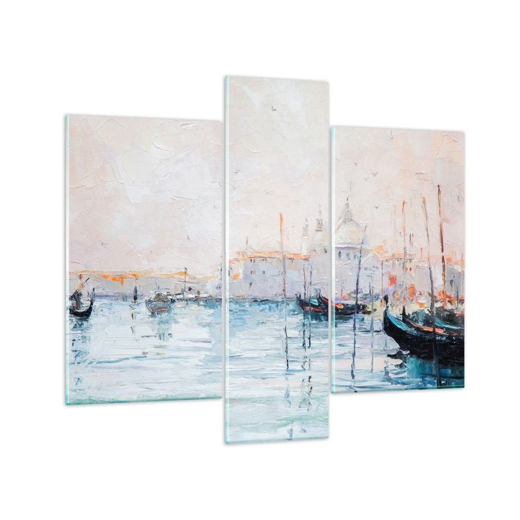 Bilder auf glas - Venedig Basilika - 95x80cm - Glasbilder - Wandbilder - Kunstdruck - zum Aufhängen bereit - Wanddekoration aus Glas - Glas Bilder...