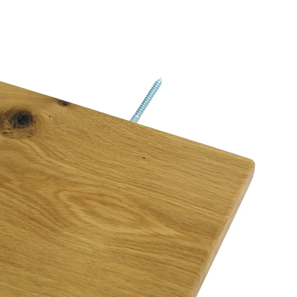 1x Scaffale galleggiante OAK - Scaffale a muro - Scaffale a muro in legno con supporto invisibile - Scaffale in legno Scaffale galleggiante - Scaffale a muro con fori - Scaffale in legno per libri - Scaffale a muro in rovere, 130 cm x 20 cm - 6