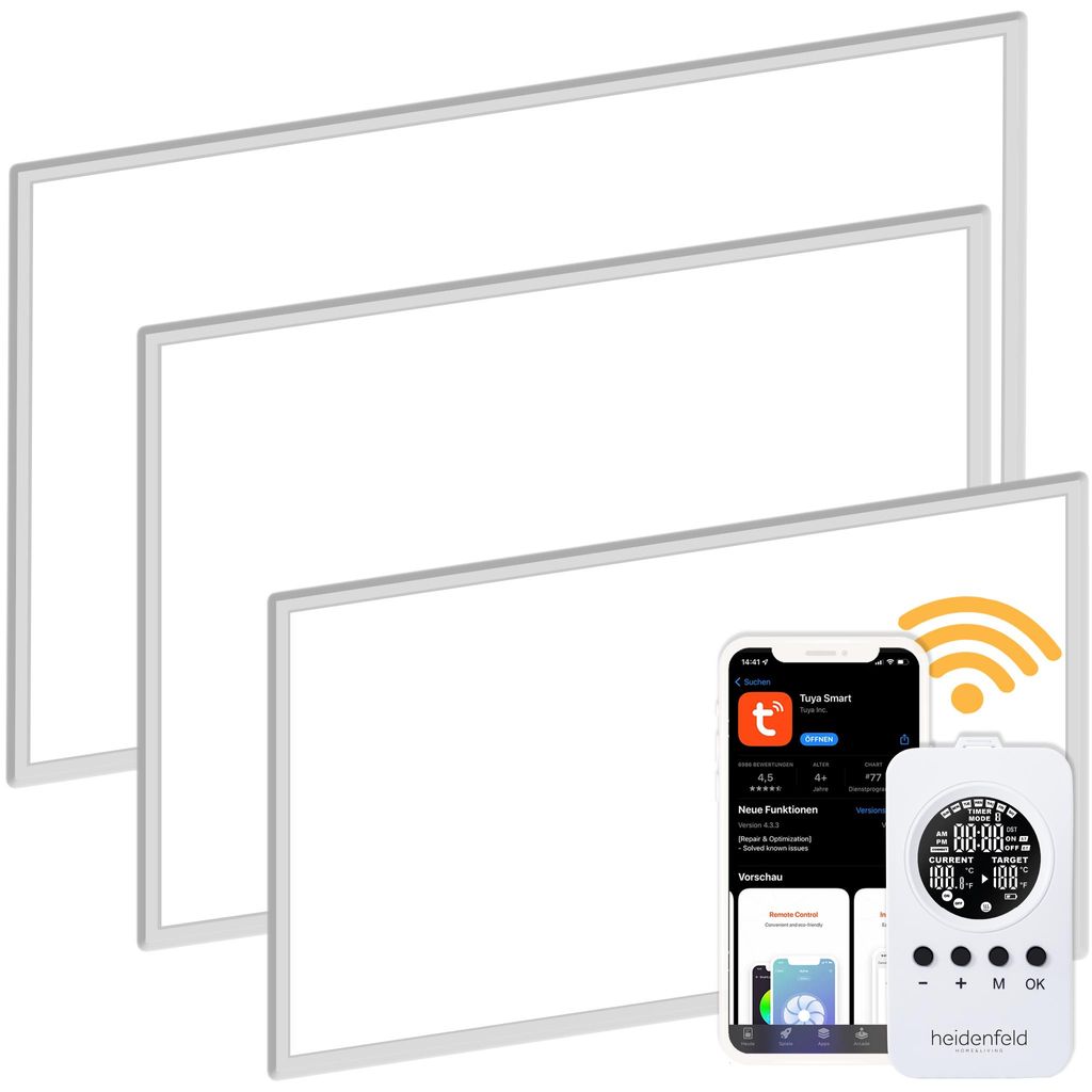 Heidenfeld Infrarotheizung HF-HP110 | Bis 16 m² - mit App - Produktbild 