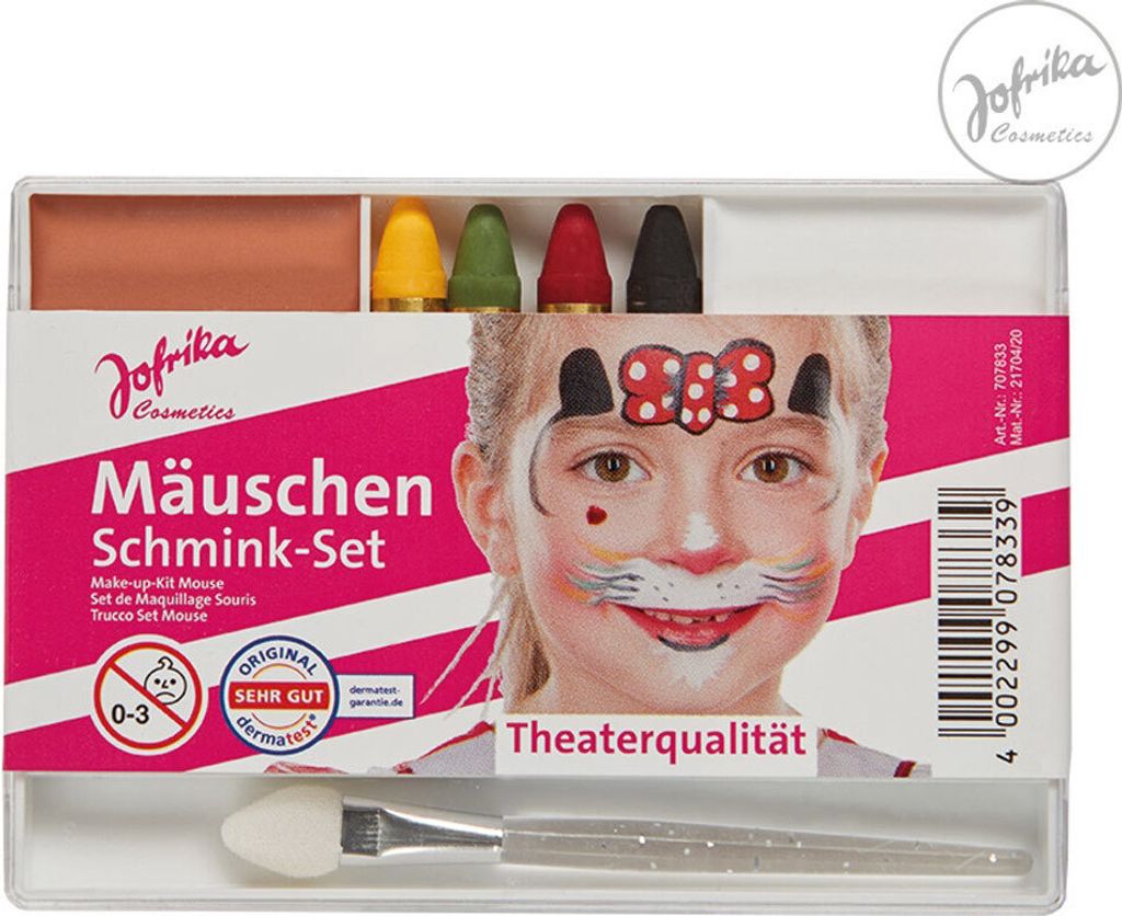 Jofrika Karneval Schmink-Set "Mäuschen" 707833 | Theater Produktbild 