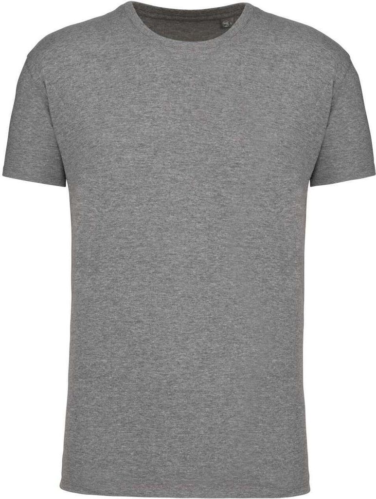 Kariban Herren T-Shirt Round Neck Oberteil Shirt Basic Rundhals, Größe:3XL, Farbe:Grey Heather