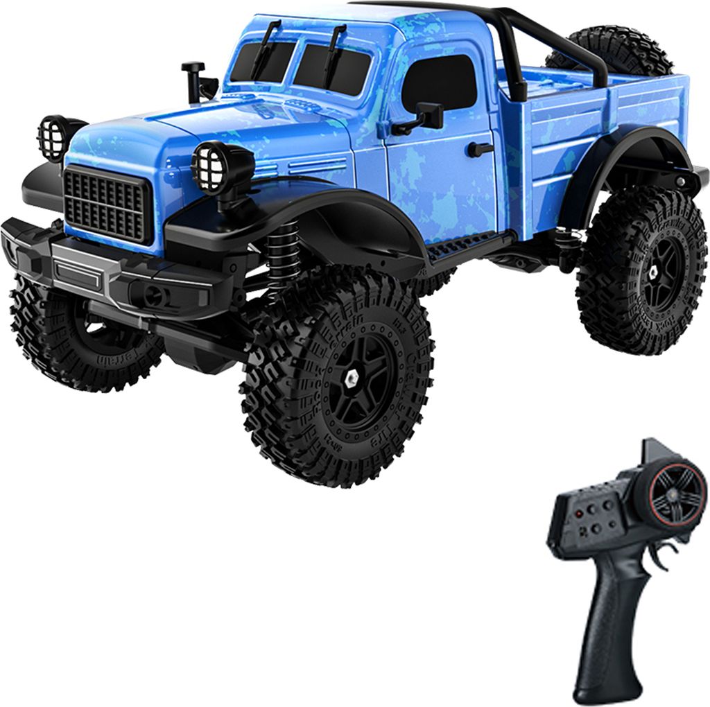 Gelaendegaengiges ferngesteuertes Auto im Massstab 1:18, 2,4 GHz 4WD Elektro-Rock-Crawler mit LED-Beleuchtung, Spielzeug-Gelaendewagen fuer Kinder ...