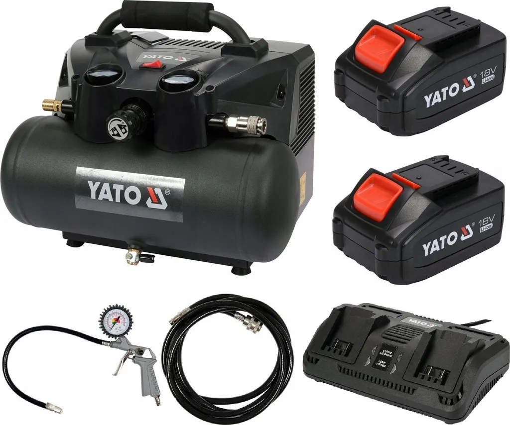 Compresseur 36V sans fil fini les câbles cuve 6L et 2 batteries 3.0Ah